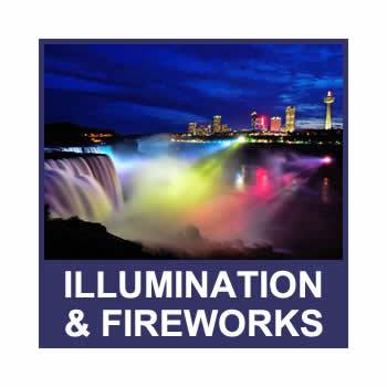 niagara falls lights at night