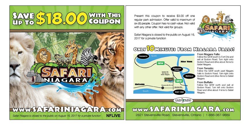 safari niagara discount code