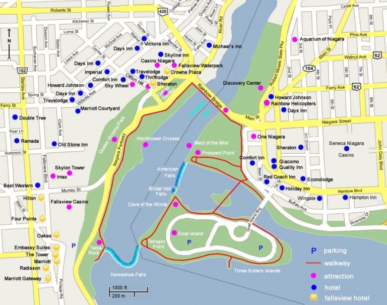 Niagara Falls Fallsview Hotel Map
