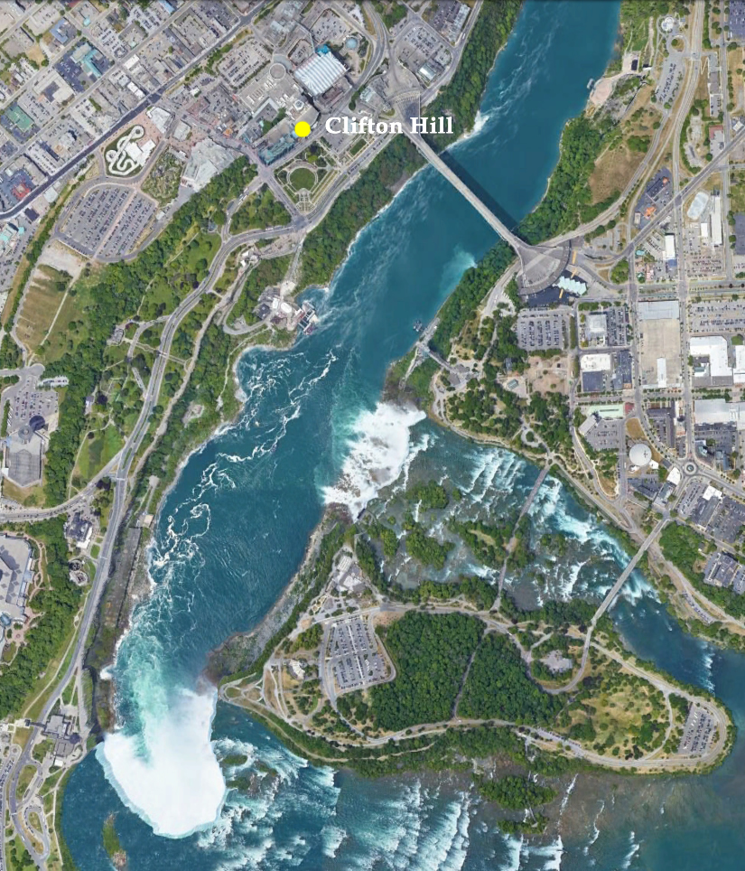 Map Of Clifton Hill Niagara Falls Ontario