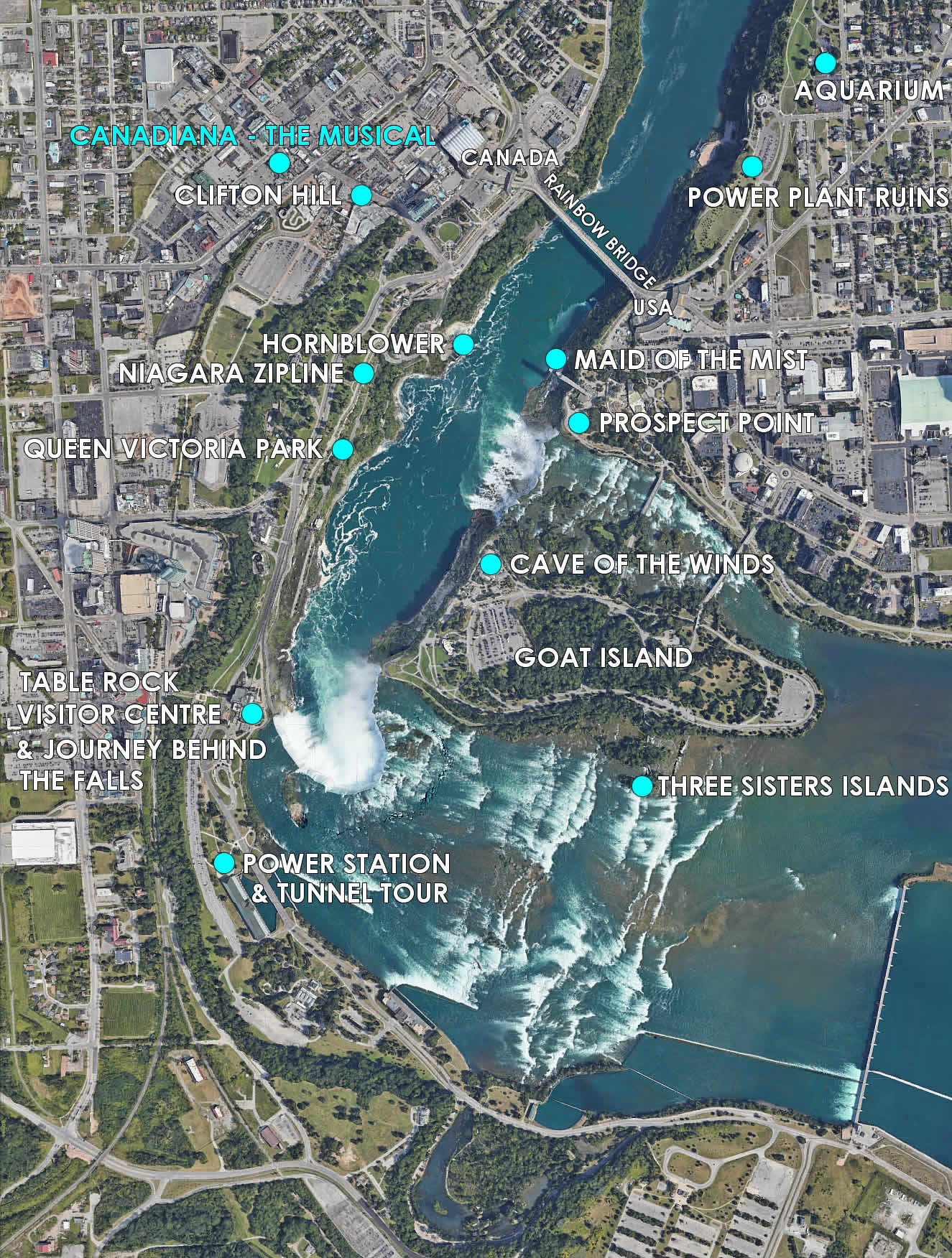 Canadiana the Musical location map